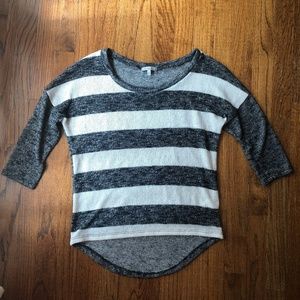 Black and White Striped Sweater